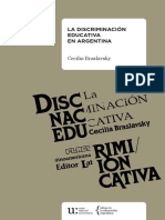 Braslavsky 1985 La Discriminacion Educativa en Argentina Seleccion