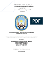 Primer Informe - Control de Calidad de Alimentos