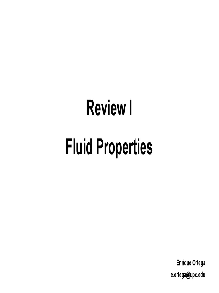 Kinematic and Dynamic Properties of Fluids An Overview of the