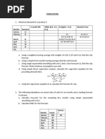 FORECASTING Problem Set