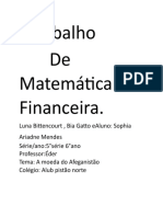 Trabalho de Matemática Financeira