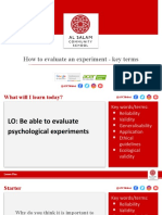 3 - How To Evaluate An Experiment