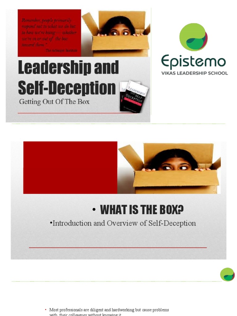 Leadership and Self-Deception Book-Review Epistemo - PPT | PDF ...
