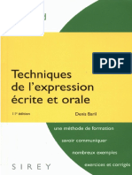 Techenique de L'expression Écrite Et Orale