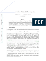 Adversarial Robust Weighted Huber Regression: Takeyuki Sasai Hironori Fujisawa June 16, 2022