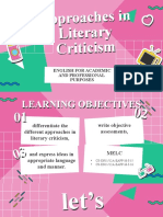MODULE 3 Approaches in Literary Criticism