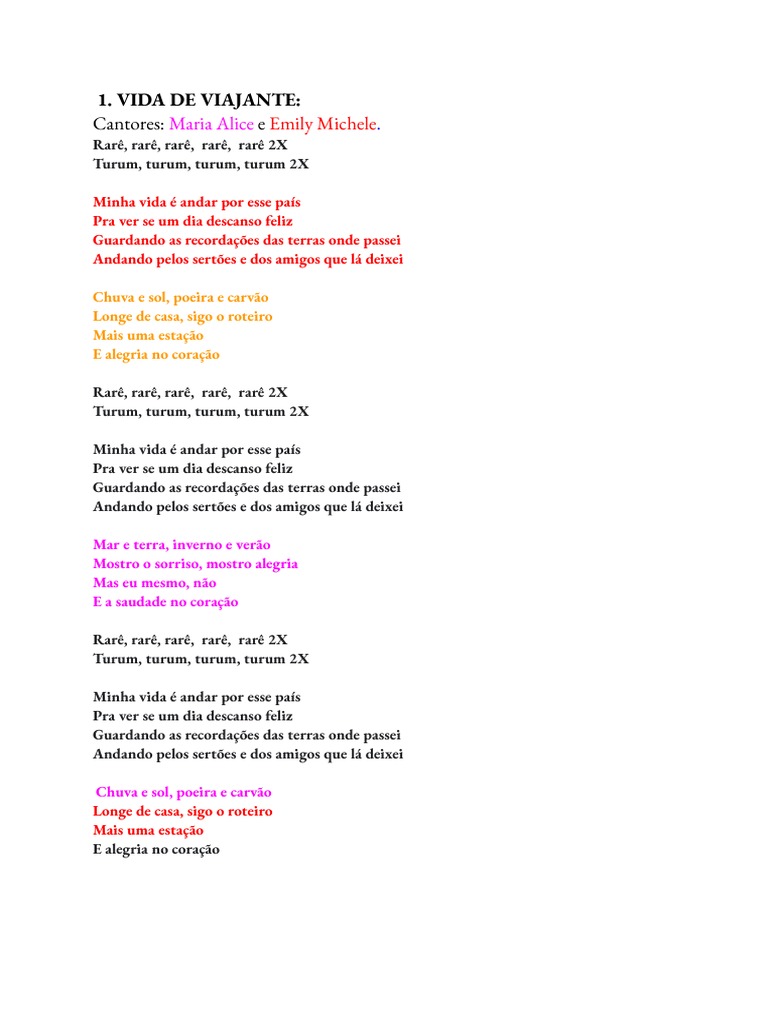 Letras Do Musical | PDF | Amor