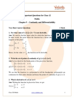 Important Questions For CBSE Class 12 Maths Chapter 5