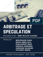 Arbitrage Et Speculation (1)
