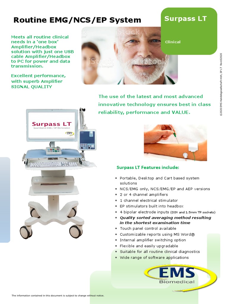 Surpass LT EMG EP Brochure - 29102020 PS | PDF | Electromyography ...