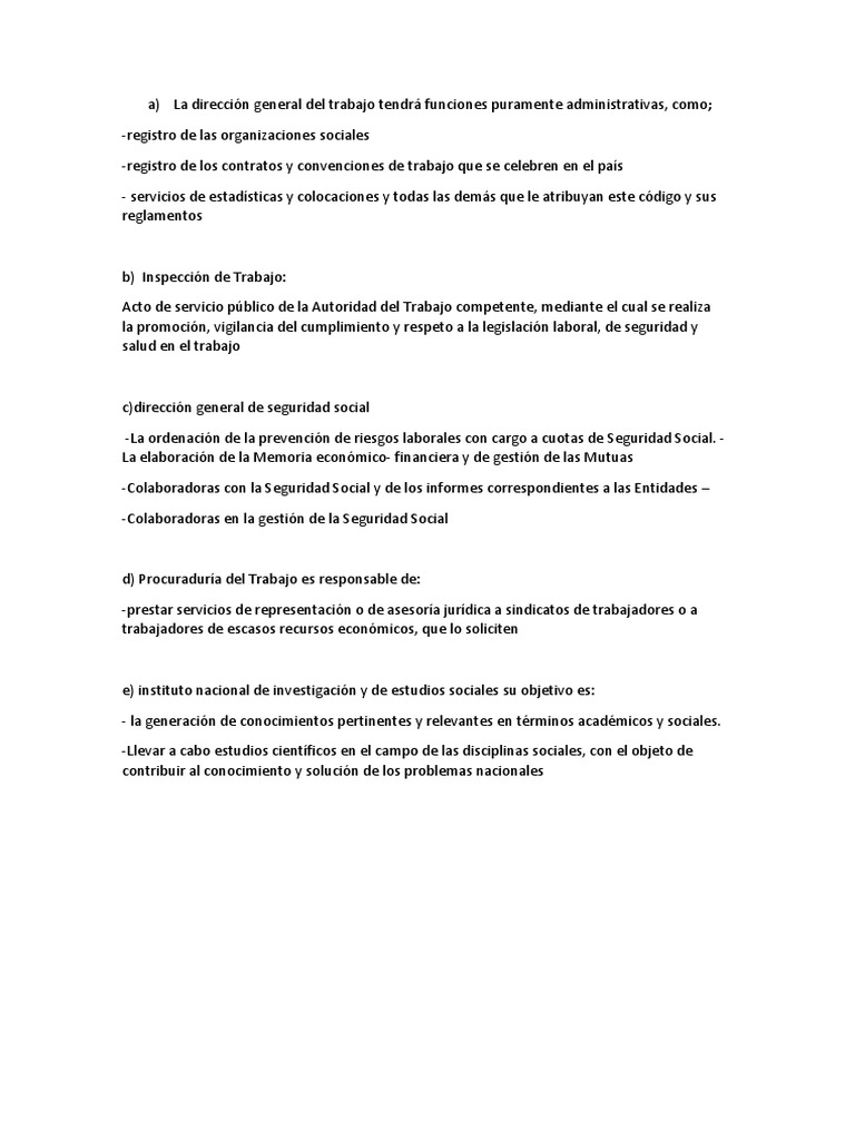 La Dirección General Del Trabajo PDF