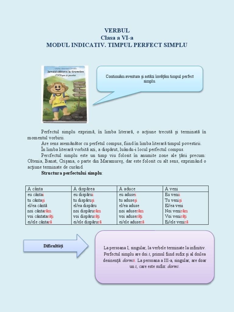 Timpul Perfect Simplu | PDF