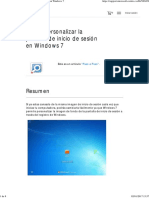 Cómo Personalizar La Pantalla de Inicio de Sesión en Windows 7