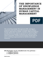 The Importance of Knowledge Management in Human Capital