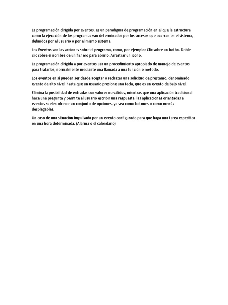 Programación Dirigida Por Eventos | PDF | Informática