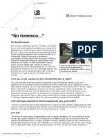 Página 12 Cash "No Tenemos.. Entrevista A Theotonio Dos Santos Institucionalidad Regional de América Latina