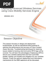 Download Deploying Advanced Wireless Services with the Cisco Mobility Services Engine by Cisco Wireless SN59970519 doc pdf