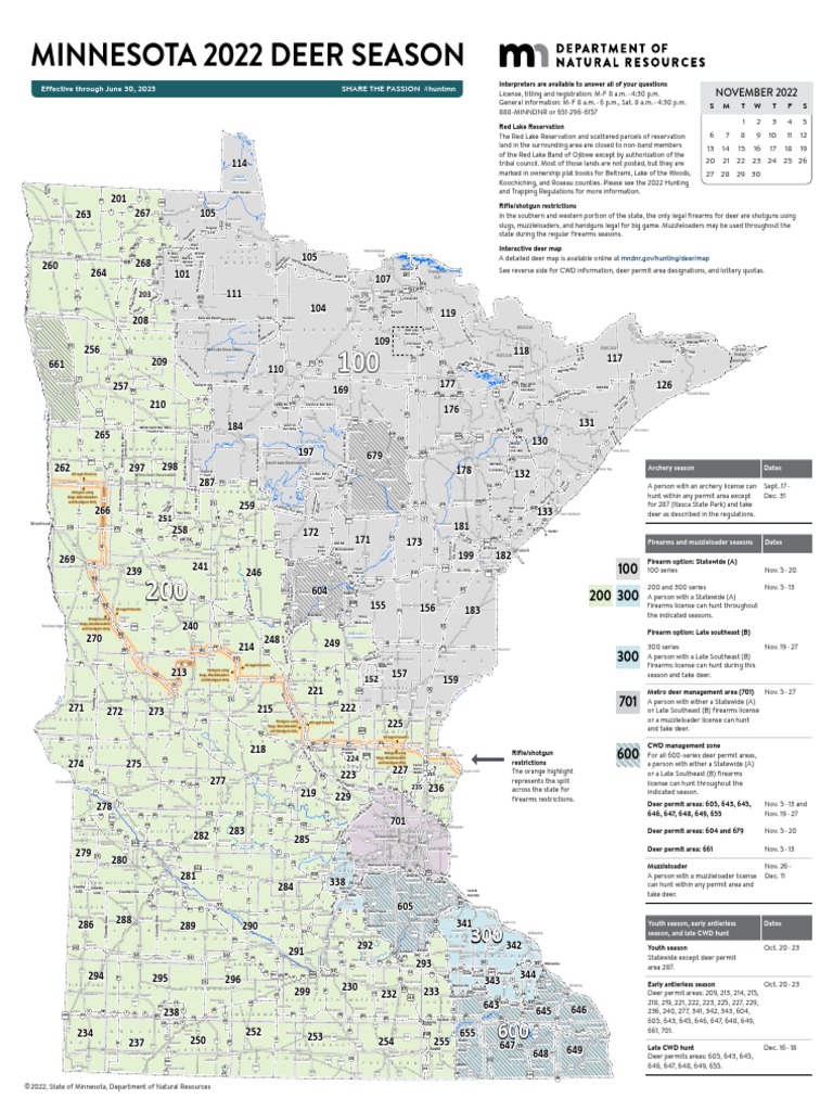 Minnesota Deer Permit Areas 2022 PDF Shotgun Equipment