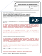 Avaliação de Pesquisa I (Tópicos Avançados em Recursos Humanos) Thais Ap de Paula Da Costa