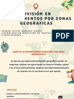 Division en departamentos por zonas geograficas