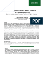 Mga Teoryasa Gramatikaat Wika Salalayansa Pagtuturong Filipino