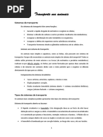 Resumos - Transporte nos animais