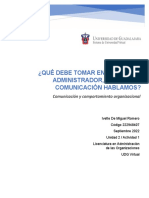 Qué Debe Tomar en Cuenta Un Administrador, Cuando de Comunicación Hablamos