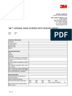 Sand Screen Data Inquiry Sheet