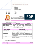 ¿Cómo Debes Cuidar Los Recursos Del Planeta?: Sesión de Aprendizaje - Junio