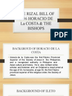 The RIZAL BILL OF HORACIO DEL COSTA