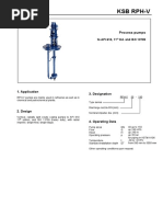 KSB RPH-V. Process Pumps. 1. Application. 3. Designation. 2. Design. 4. Operating Data. To API 610, 11 TH Ed. and ISO 13709