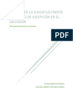 El Papel de La Juventud Frente Al Estado de Excepción en El Salvador