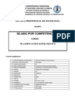 Sílabo Por Competencias: Escuela Profesional de Sociología