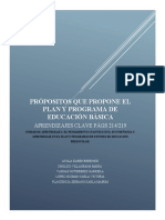 1.2 Propositos Que Propone El Plan y Programa de Educacion Basica