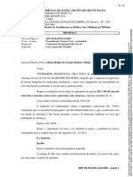 Tribunal de Justiça Do Estado de São Paulo: Processo Digital Nº: Classe - Assunto Requerente: Requerido