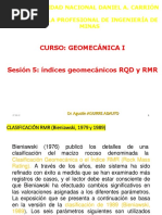 Clasificación Geomecánica RMR 1989 | PDF | Ciencia de los materiales ...