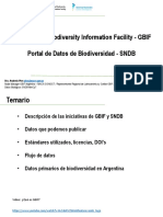 Portal GBIF y SNDB, datos de biodiversidad