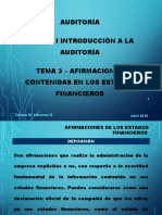 Unidad I - Tema 3 Afirmaciones Contenidas en Los Estados Financieros