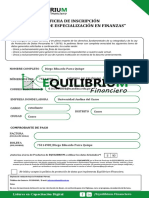 Ficha de Inscripción - Diploma de Especialización en Finanzas