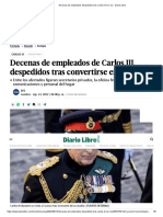 Decenas de Empleados Despedidos Tras Carlos III Ser Rey - Diario Libre