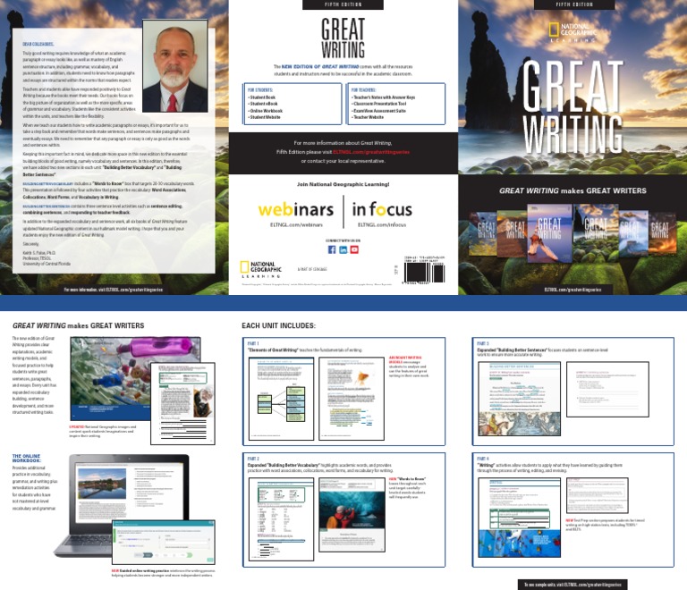 Greatwriting Brochure PDF Essays Vocabulary