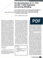 Looking at the sensitization of 11-12% chromium EN 1.4003 stainless steels during welding