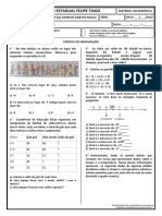 Prova de Matemática com Exercícios de Mensuração