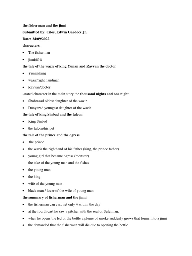 The Fisherman and The Jinni PDF