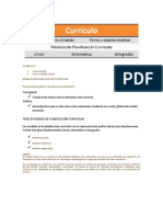 Tipos y Modelos de Planificación Curricular