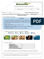 Avaliação de Ciências 3° Bim