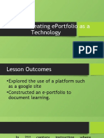 Lesson 3 - Creating e-Portfolio as a Technology tool
