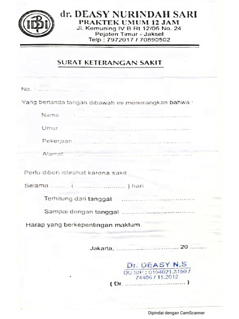 Surat Dokter Kosong PDF