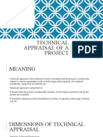 Technical Appraisal of A Project