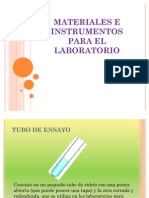 Materiales e Instrumentos para El Lab Oratorio